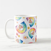 Mug Arc-en-ciel Boug de coeur floral - Cadeau d'aquare (Gauche)