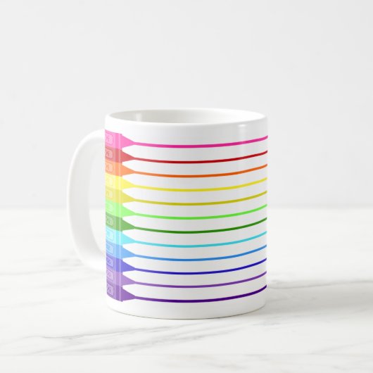 Mug Arc-en-ciel Crayon Fun Strips (Devant gauche)