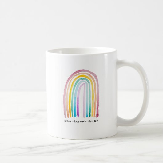 Mug arc-en-ciel d'amour lesbienne (Droite)