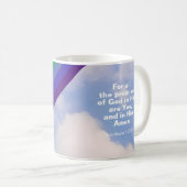 Mug Arc en ciel dans le ciel Inspirationnel Bible Vers (Devant droit)