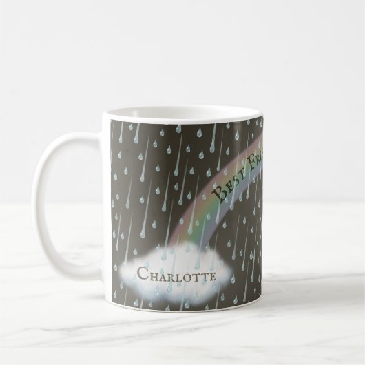 Mug Arc en ciel dans une tempête Inspiration message p (Gauche)