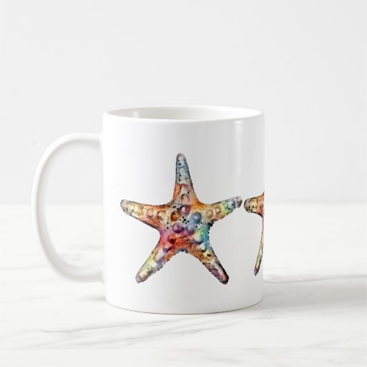 Mug Arc-en-ciel d'étoiles de mer (Gauche)