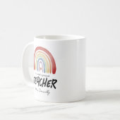 Mug Arc-en-ciel du plus grand enseignant du monde (Devant gauche)