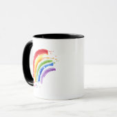 Mug Arc-en-ciel en aquarelle (Devant gauche)