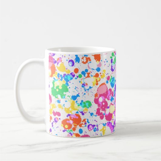 Mug Arc-en-ciel en éclats colorés (Gauche)