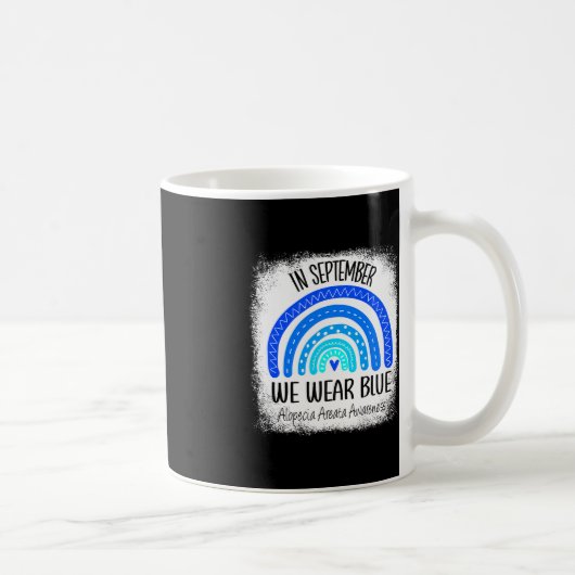 Mug Arc En Ciel En Septembre Nous Portons Bleu Alopeci (Droite)
