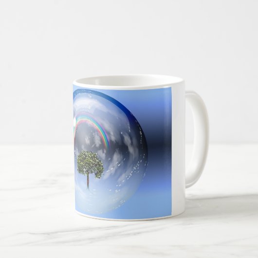 Mug Arc en ciel et arbre vert (Devant droit)
