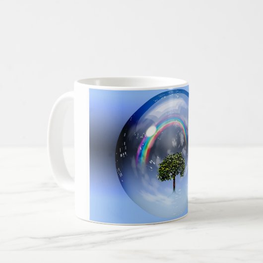 Mug Arc en ciel et arbre vert (Devant gauche)