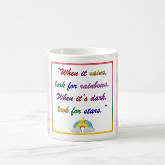 Mug Arc-en-ciel et étoiles - Musique rose