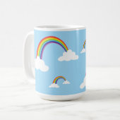 Mug Arc-en-ciel et nuages dans un ciel clair (Devant gauche)
