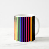 Mug Arc-en-ciel et rayures noires (Devant droit)