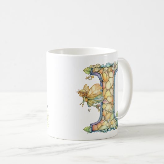 Mug Arc en ciel Fairy Initial 'I' (Devant droit)