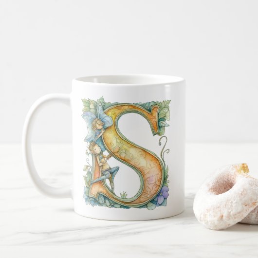 Mug Arc en ciel Fairy Initial 'S (Avec donut)