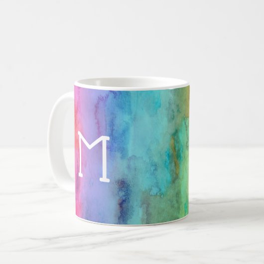Mug Arc-en-ciel fait sur commande (Devant gauche)
