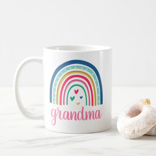 Mug Arc-en-ciel grand-mère (Avec donut)