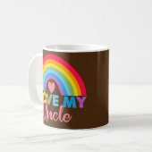 Mug Arc-en-ciel J'aime mes oncles Fierté Aimer votre f (Devant gauche)