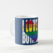 Mug Arc-en-ciel J'aime mon petit ami Coeur (Devant gauche)