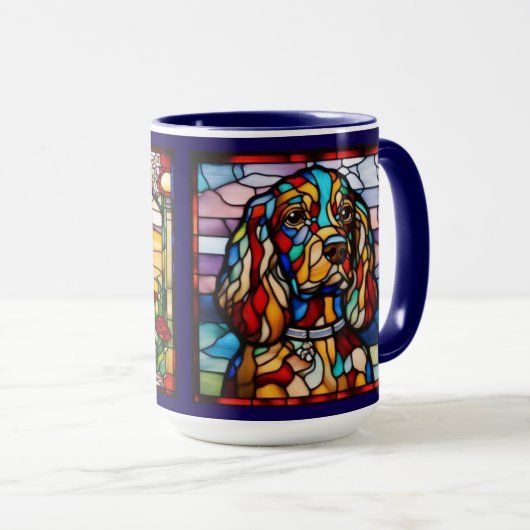 Mug arc-en-ciel joli Cocker Spaniel (Devant droit)