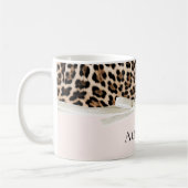 Mug Arc-en-ciel Léopard Blanc Nœud (Gauche)