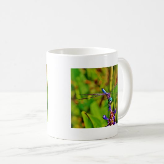 Mug Arc en ciel libellule et fleur (Devant droit)