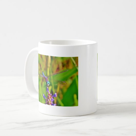 Mug Arc en ciel libellule et fleur (Devant gauche)