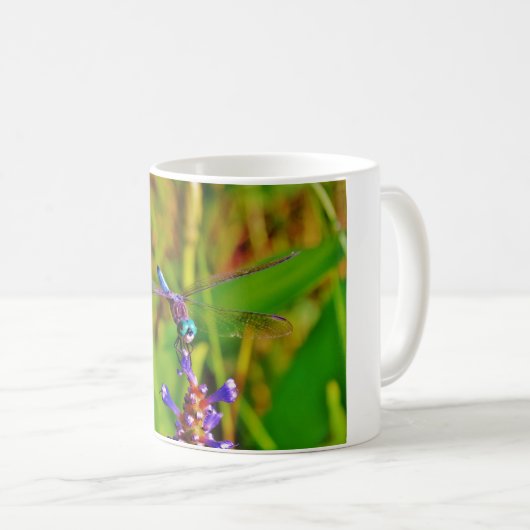 Mug Arc en ciel libellule et fleur (Devant droit)