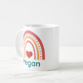 Mug Arc-en-ciel Megan Vintage Boho (Devant gauche)