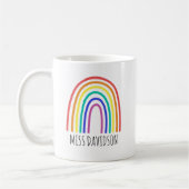 Mug Arc-en-ciel moderne enseignant rentrée scolaire pe (Gauche)