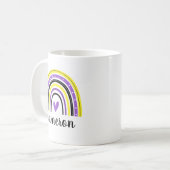 Mug Arc-en-ciel non binaire personnalisé (Devant gauche)
