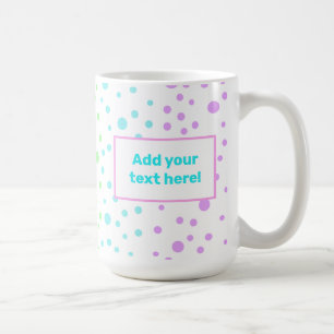 Mug Arc-en-ciel personnalisé à pois