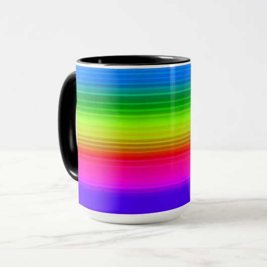 Mug Arc-en-ciel rayé (Devant gauche)