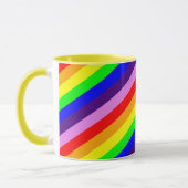 Mug Arc-en-ciel rayures Diagonale classique brillant c (Gauche)