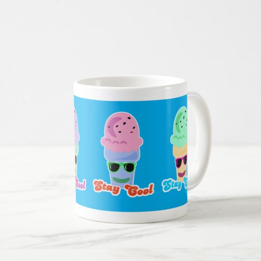 Mug Arc-en-ciel Rester Cool cône Pals (Devant droit)