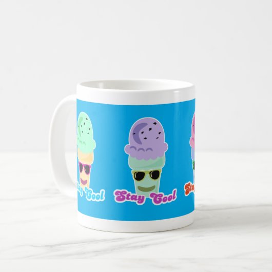 Mug Arc-en-ciel Rester Cool cône Pals (Devant gauche)