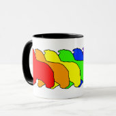 Mug Arc-en-ciel Sheltie (Devant gauche)