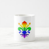 Mug Arc-en-ciel stylisé Fleur de Lis (Centre)