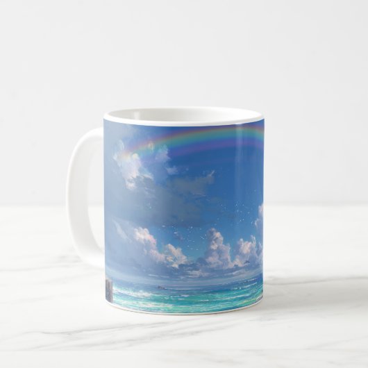 Mug Arc-en-ciel sur l'océan (Devant gauche)
