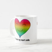 Mug Arc en ciel, tu fais sourire mon coeur (Devant gauche)