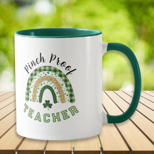 Mug Arc-en-ciel vert Pinch Proof Professeur Saint Patr