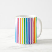 Mug Arc-en-ciel vertical et rayures blanches (Devant droit)