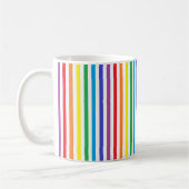 Mug Arc-en-ciel vertical et rayures blanches (Gauche)