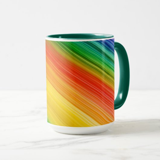 Mug Arc-en-ciel vibrant de couleurs (Devant droit)