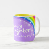 Mug arc-en-ciel violet Fille merveilleuse (Devant droit)