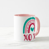 Mug Arc en ciel XOXO (Devant droit)