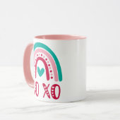 Mug Arc en ciel XOXO (Devant gauche)