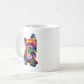 Mug Arc-en-ciel Yorkie d'amusement (Devant gauche)