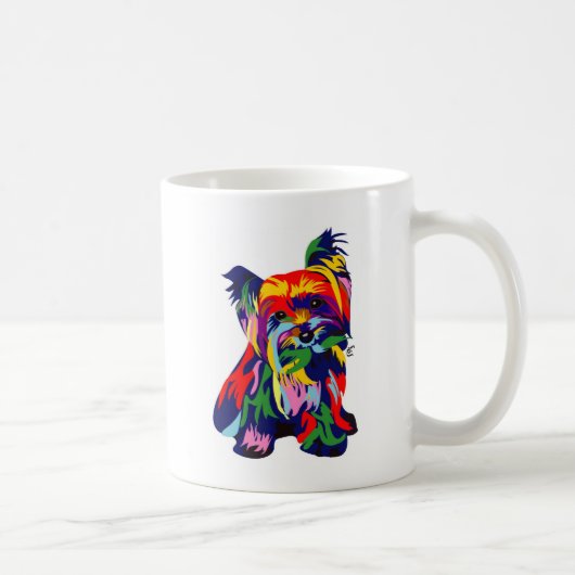 Mug Arc-en-ciel Yorkie d'amusement (Droite)