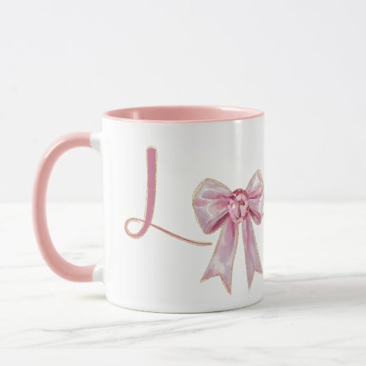 Mug Arc en cœur rose de la Saint-Valentin (Gauche)