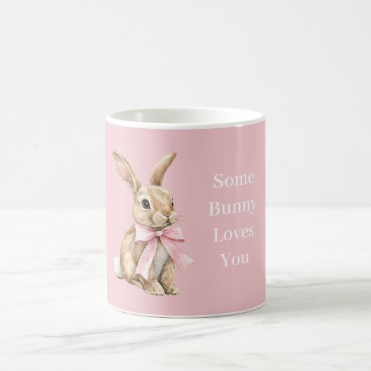 Mug Arc en rose un certain lapin t'aime (Centre)