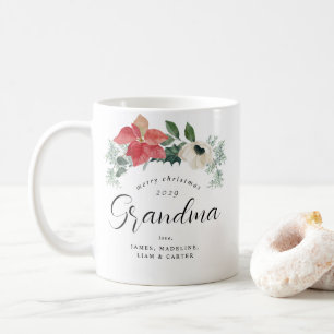 Mug Arc Floral Joyeux Grand-mère de Noël